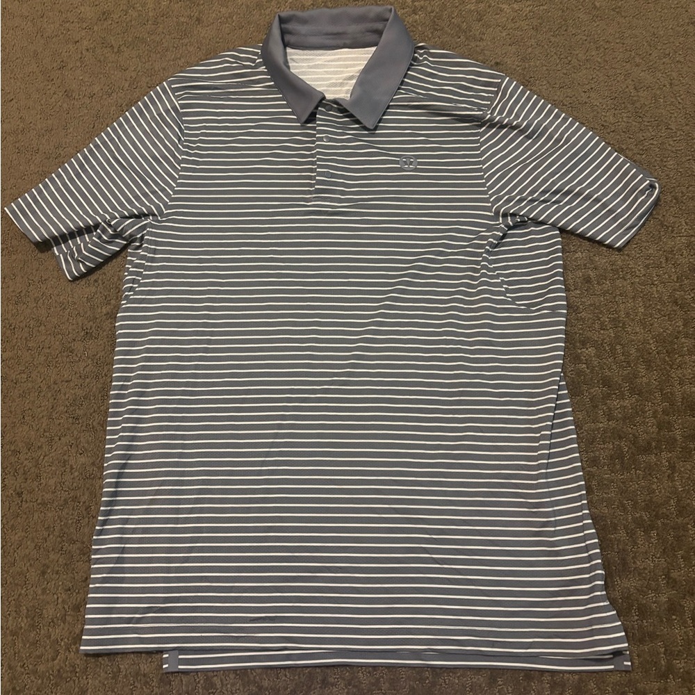 Lulu Men's Striped Polo Shirt - Gray